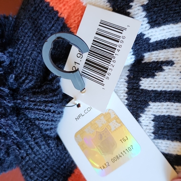 πHPπNWT NFL Team Apparel: Denver Broncos PomPom Beanie, Unisex OSFA - Picture 4 of 5